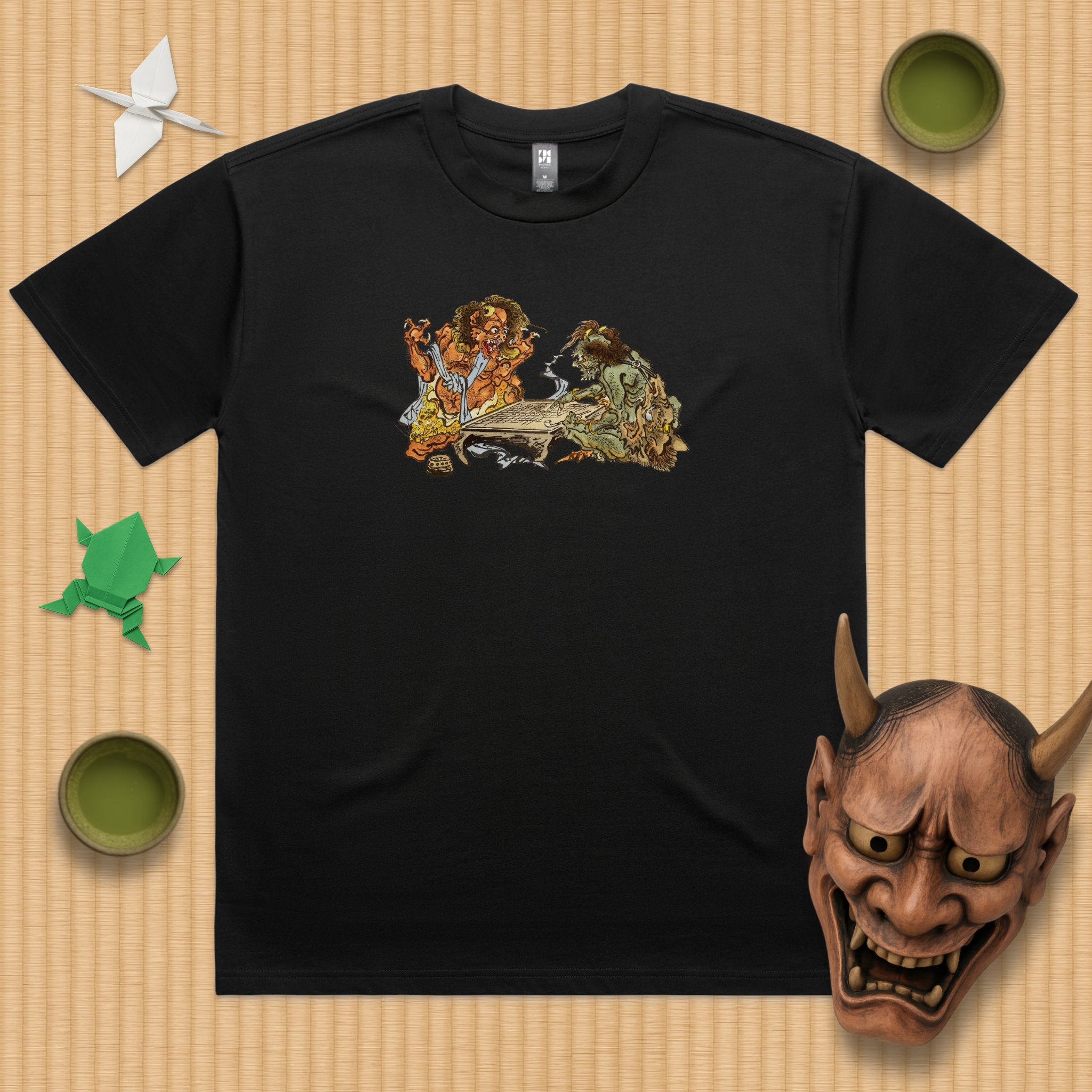 Demons playing Go Oversized T-Shirt