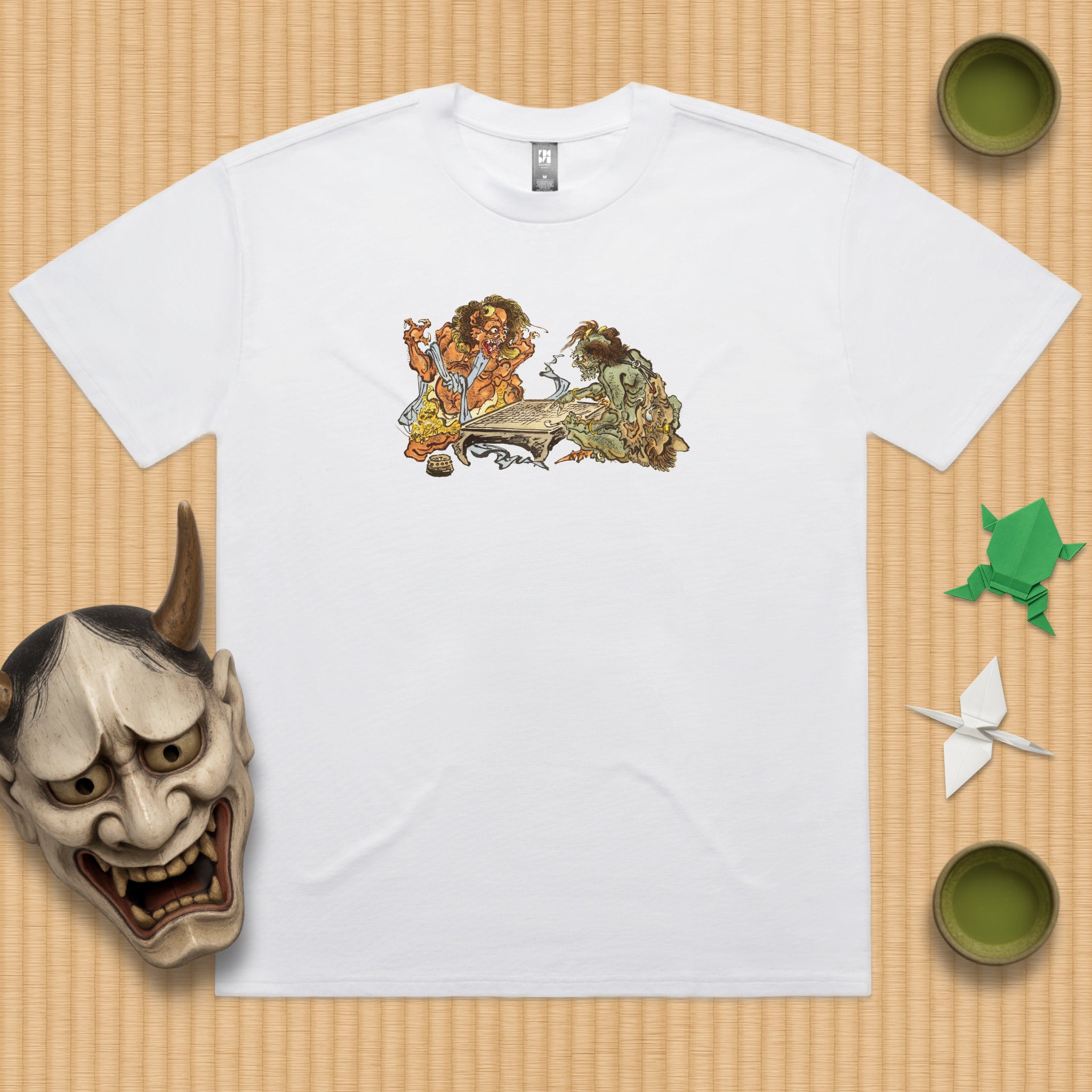 Demons playing Go Oversized T-Shirt