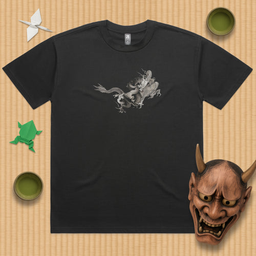 Two Dragons — ukiyo-e oversized tee by Kanō Hōgai | Manga Hanga