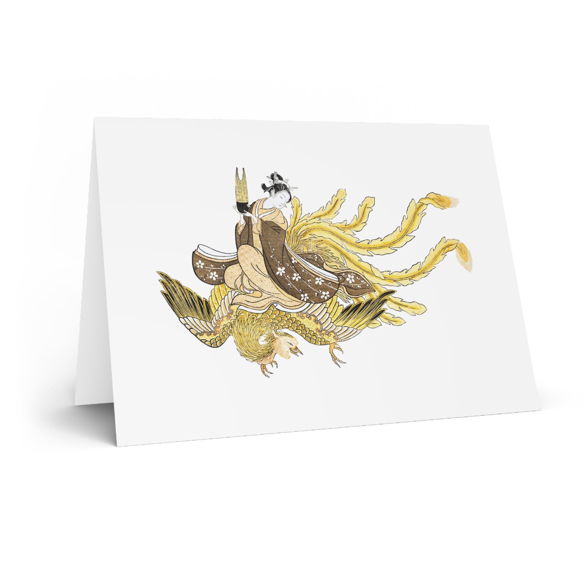 Flying on a Phoenix Greeting Card - Manga Hanga - 16987751570196290695