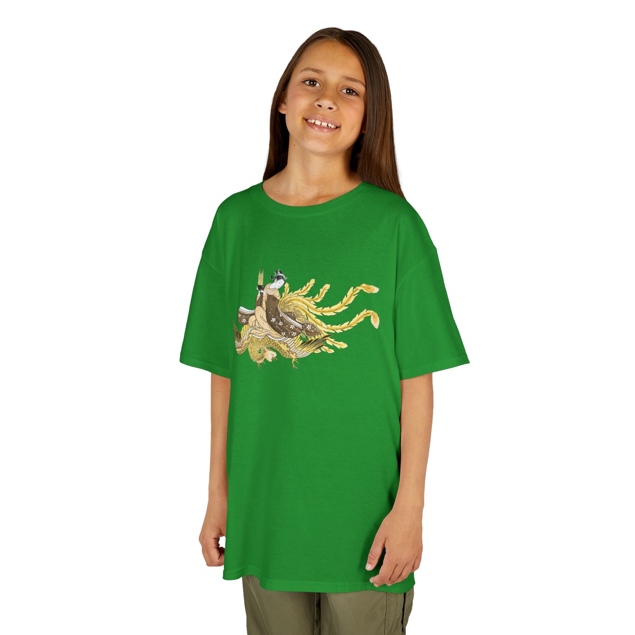 Flying on a Phoenix Kids T-Shirt - Manga Hanga - 