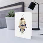 Fujikawa Mizuemon Greeting Card - Manga Hanga - 