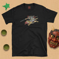 Shōki Riding a Tiger — ukiyo-e graphic tee by Kawanabe Kyōsai | Manga Hanga