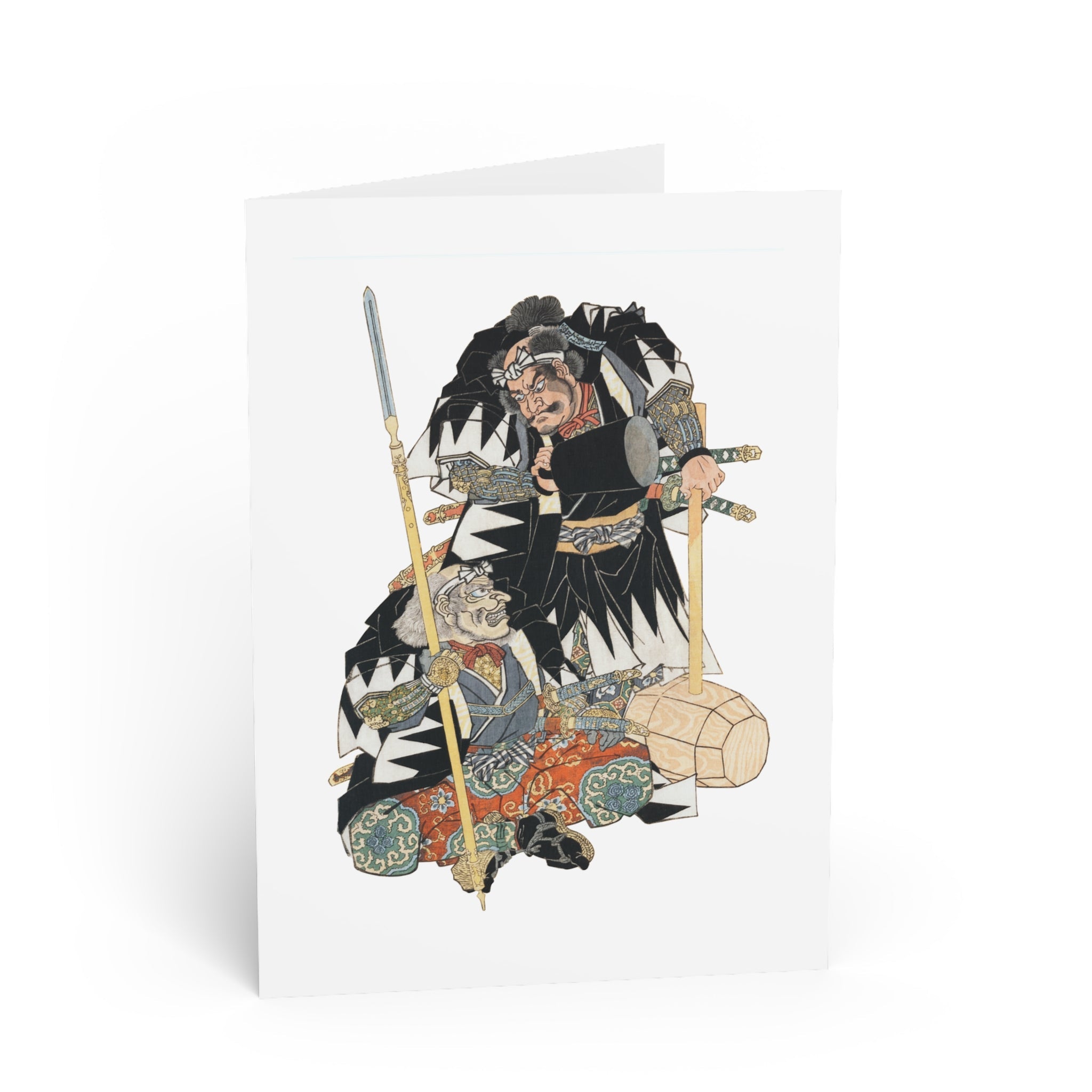 Horibe Yatsubei and Horibe Yajibei Greeting Card - Manga Hanga - 14509758550487800117