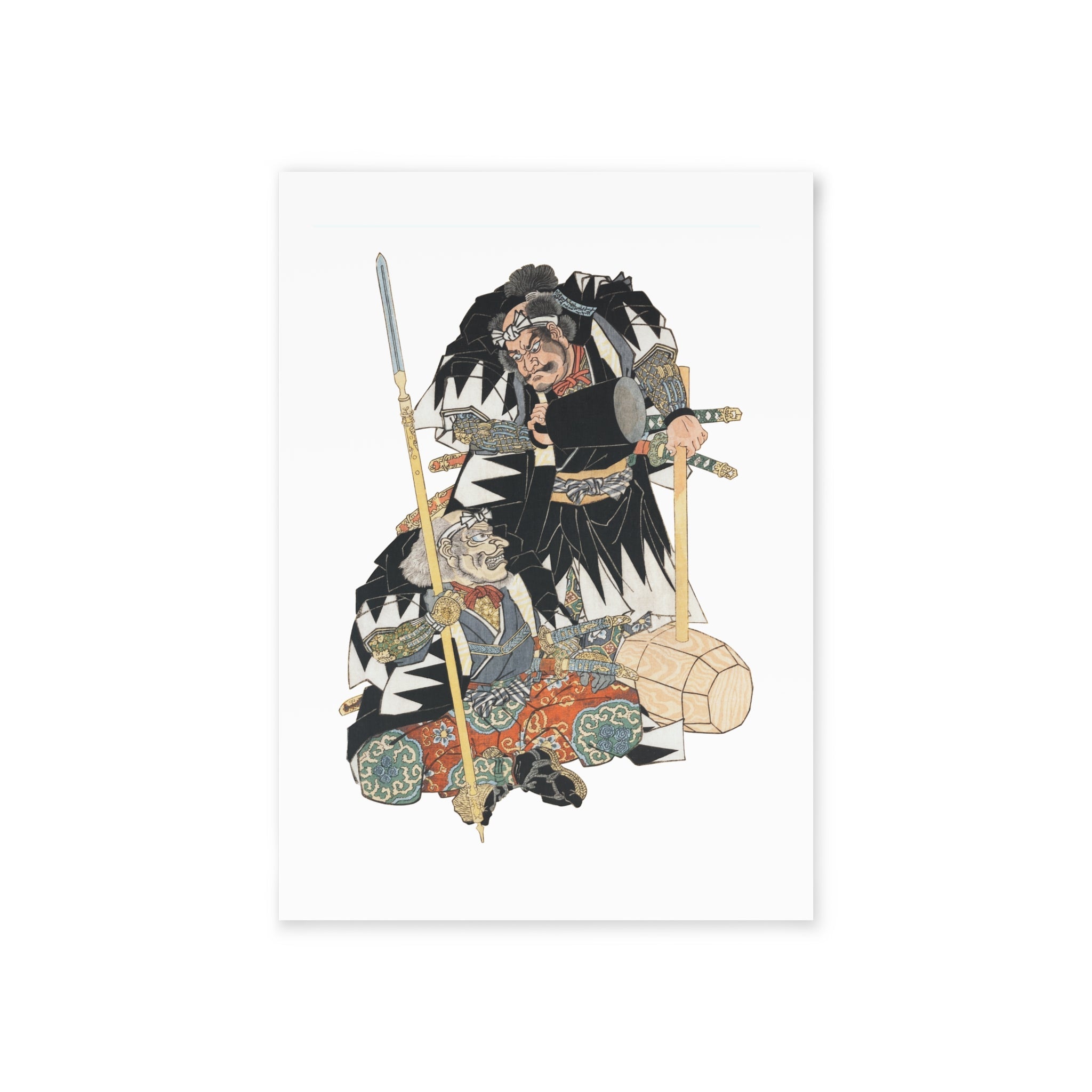 Horibe Yatsubei and Horibe Yajibei Postcard - Manga Hanga - 18589058292973459525