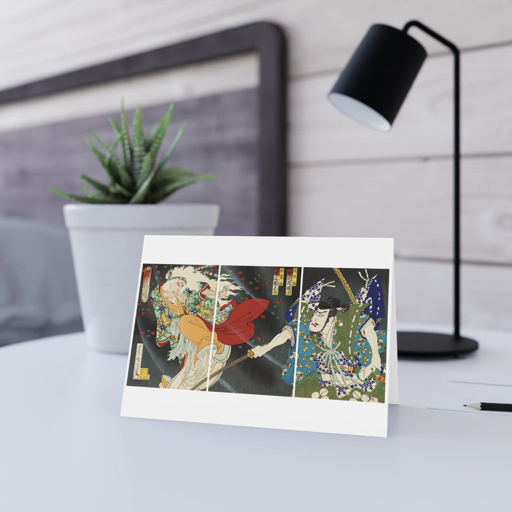 Ibaraki Triptych Greeting Card - Manga Hanga - 