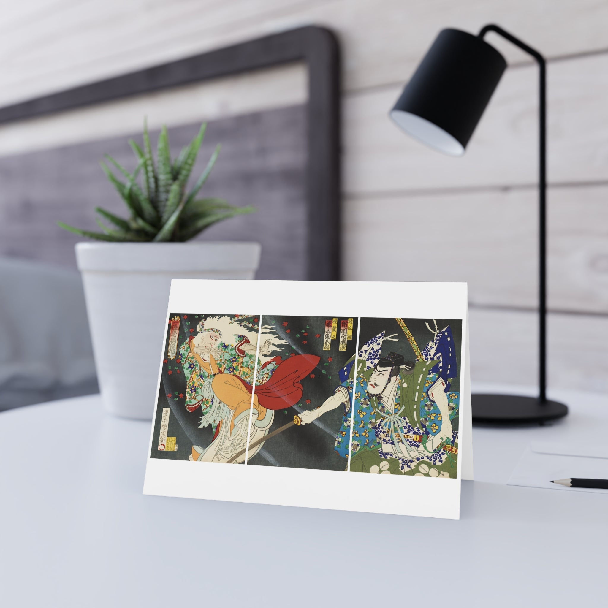 Ibaraki Triptych Greeting Card - Manga Hanga - 