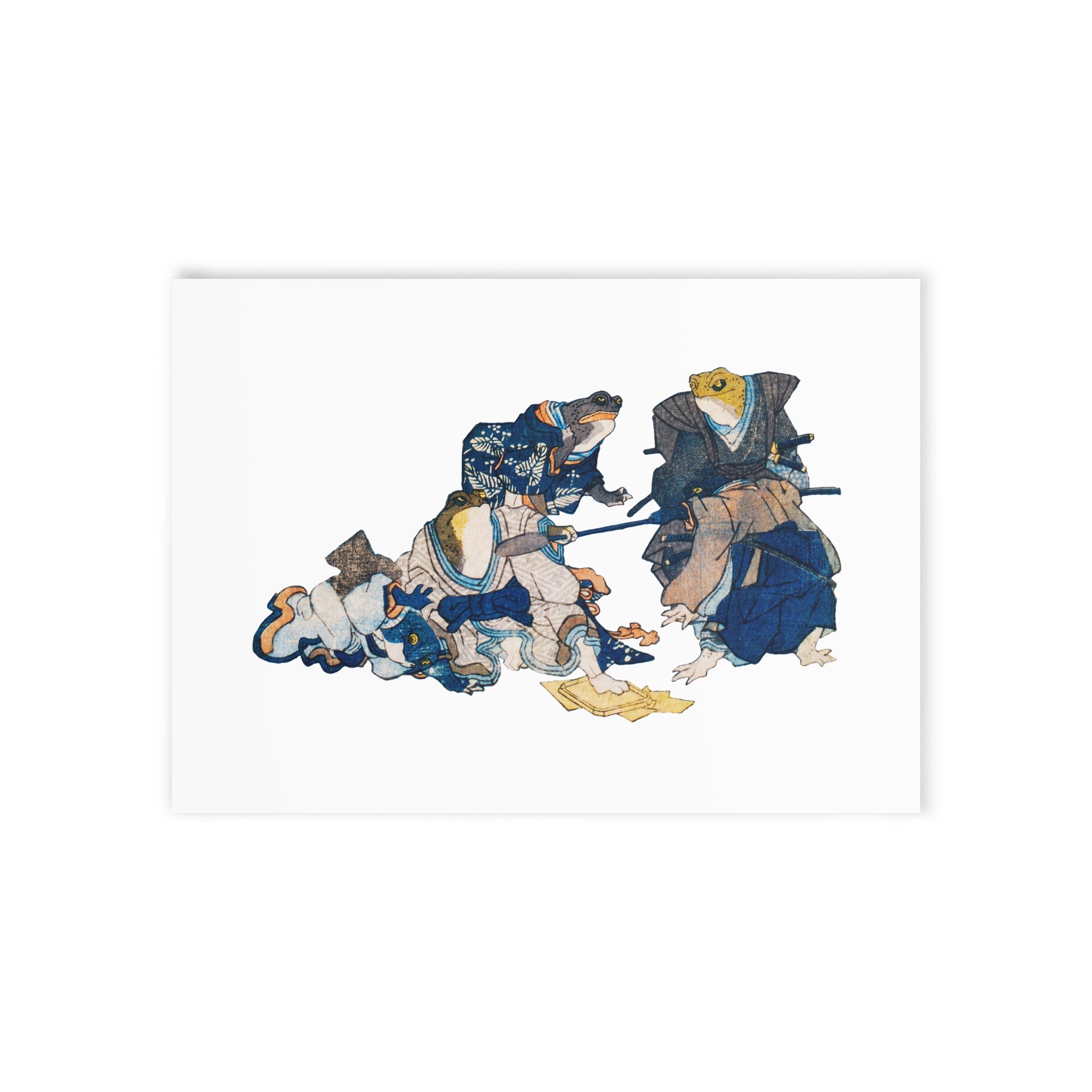 Kabuki Frogs Postcard - Manga Hanga - 68011374218480938778
