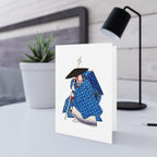 Minamoto Yoshitsune Greeting Card - Manga Hanga - 