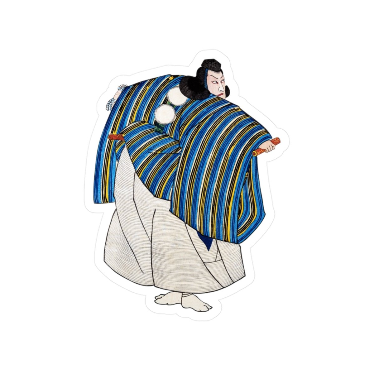 Musashibō Benkei Sticker - Manga Hanga - 26537924017997316418