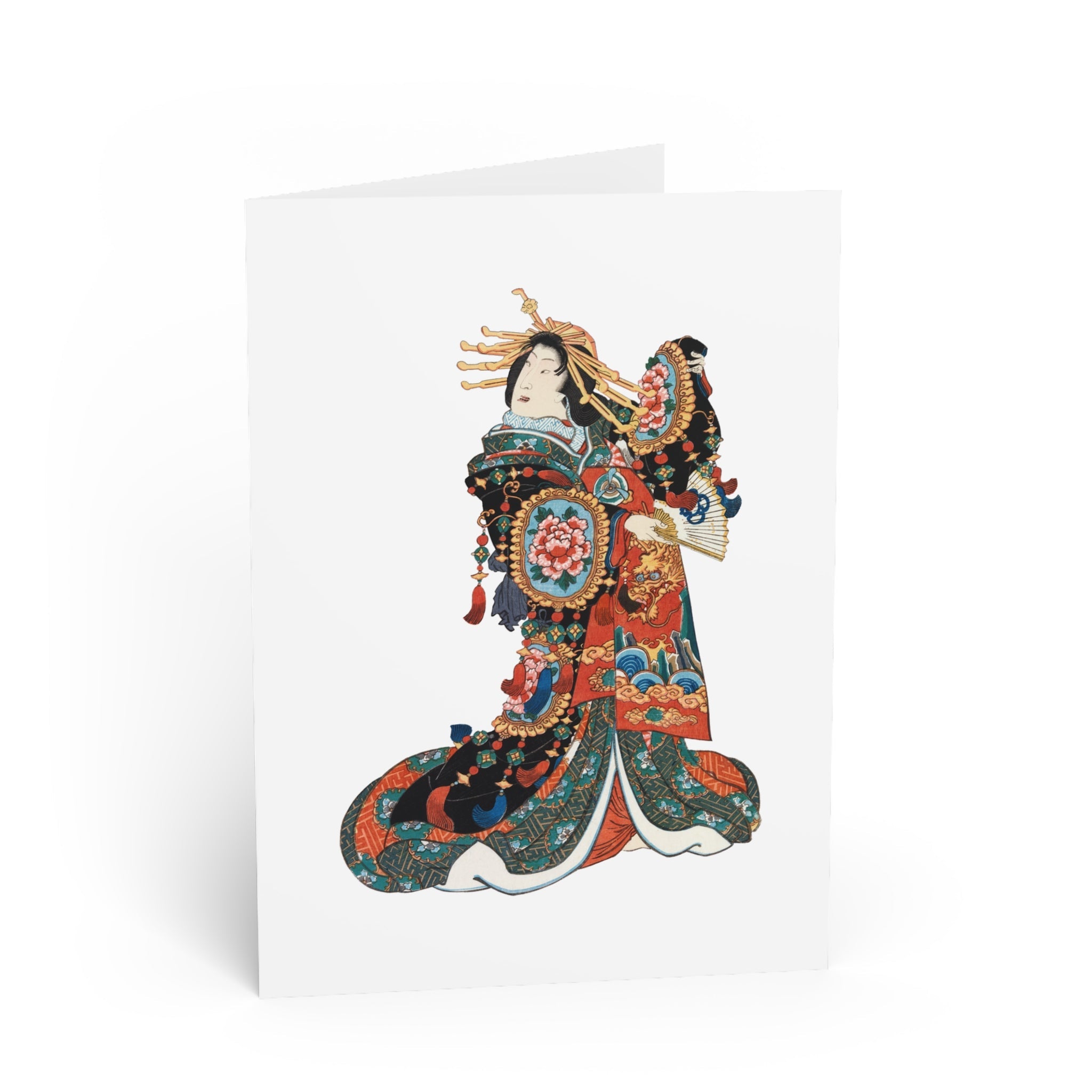 Oiran Greeting Card - Manga Hanga - 22681814876279474254