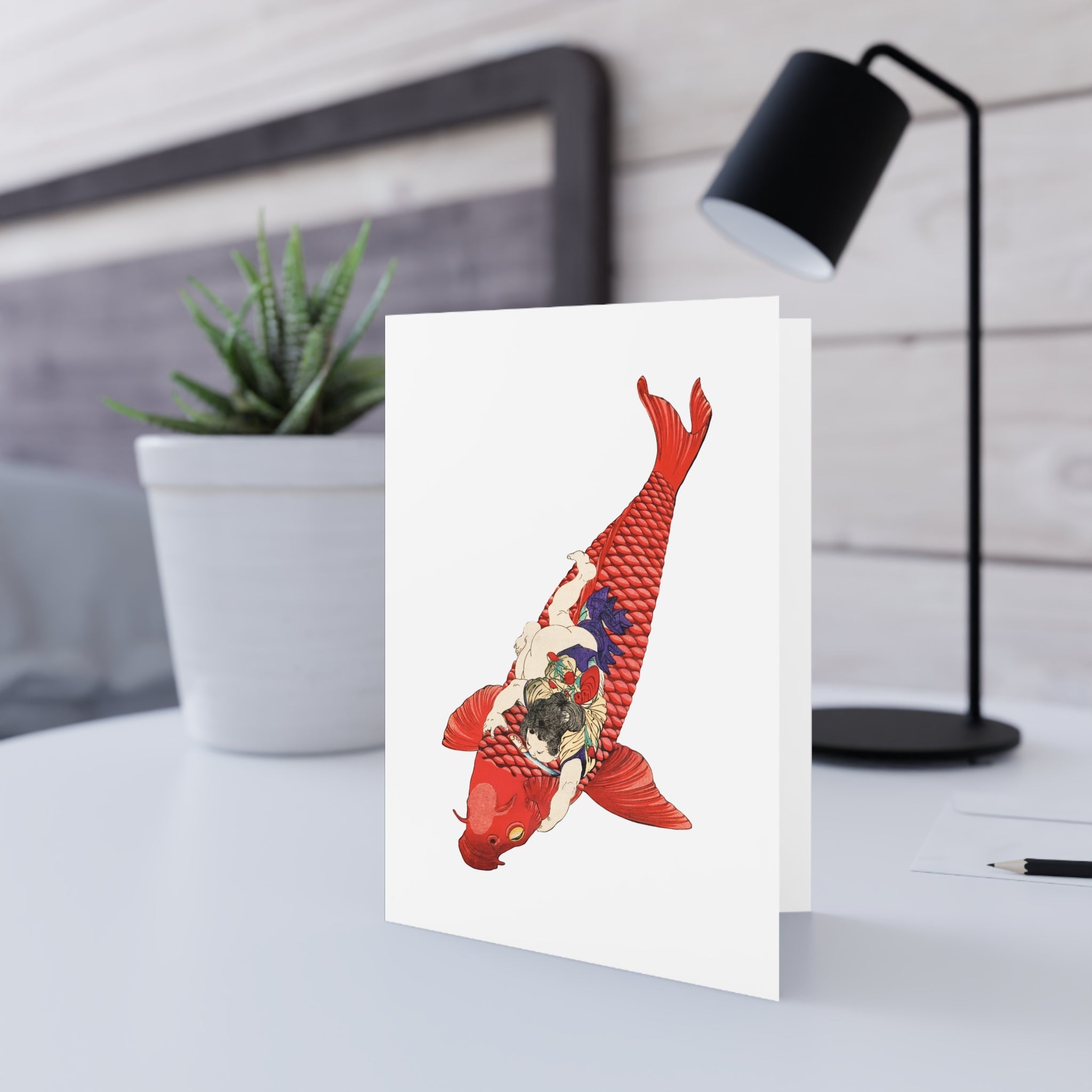 Oniwakamaru Greeting Card - Manga Hanga - 