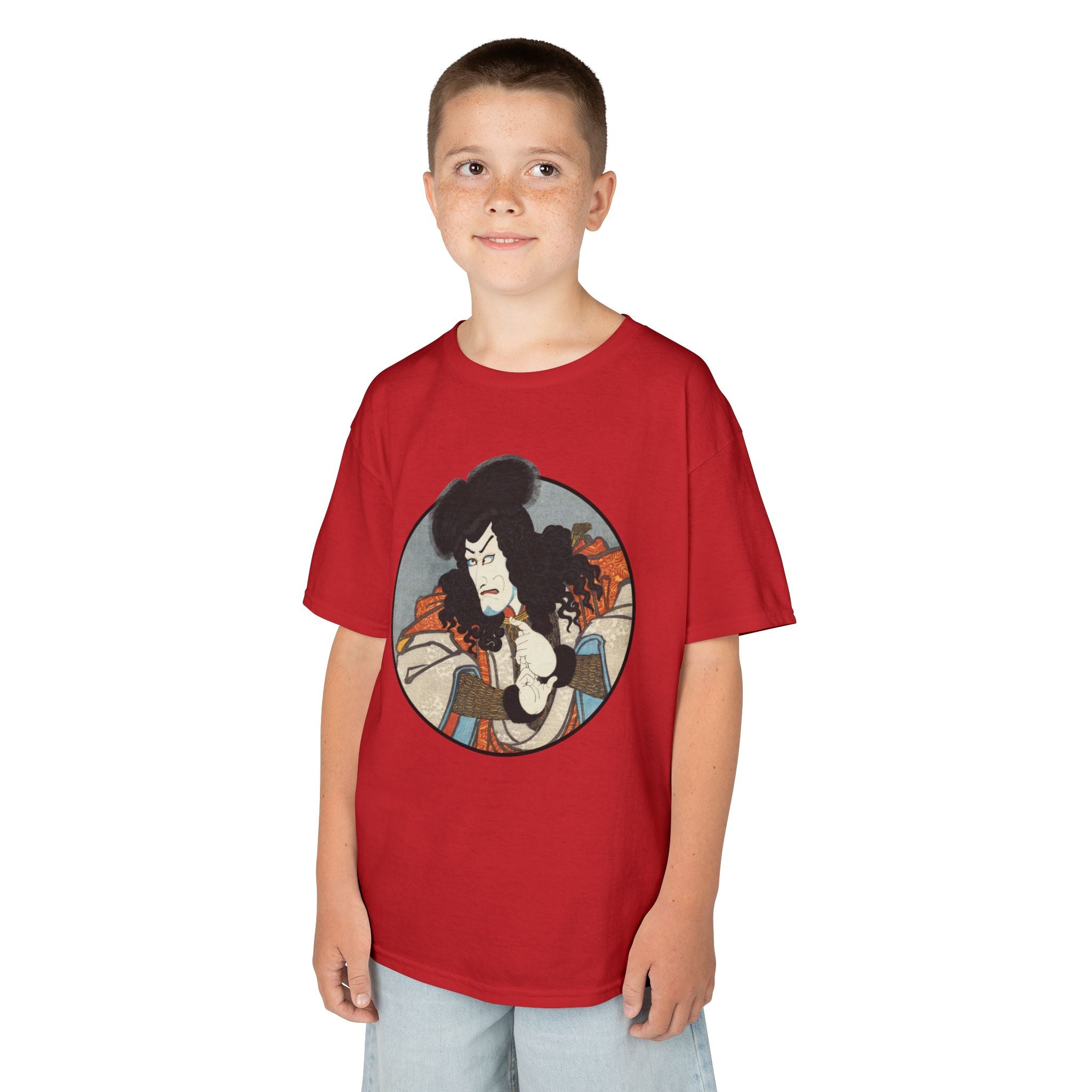 Portrait of Inuyama Dōsetsu Kids T-Shirt - Manga Hanga - 
