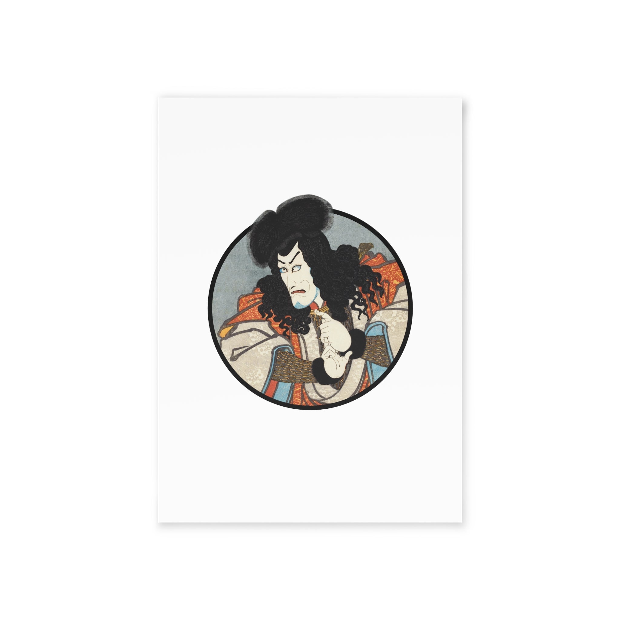 Portrait of Inuyama Dōsetsu Postcard - Manga Hanga - 19219834661617927970