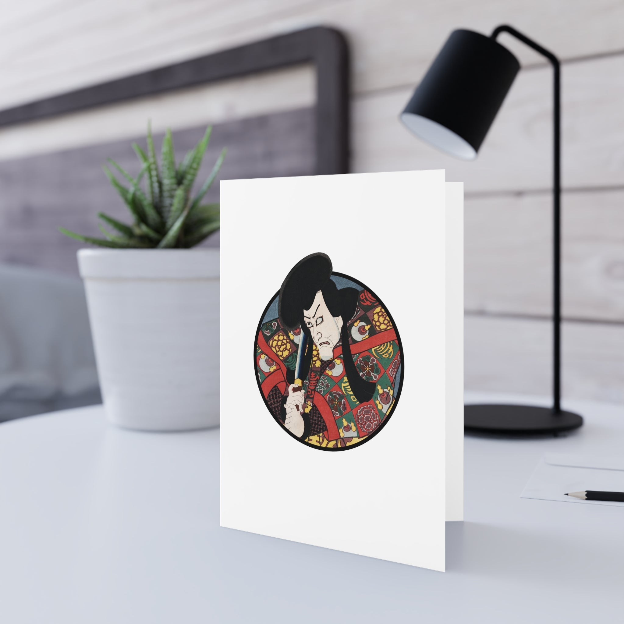 Portrait of Matsunami Kengyo Greeting Card - Manga Hanga - 