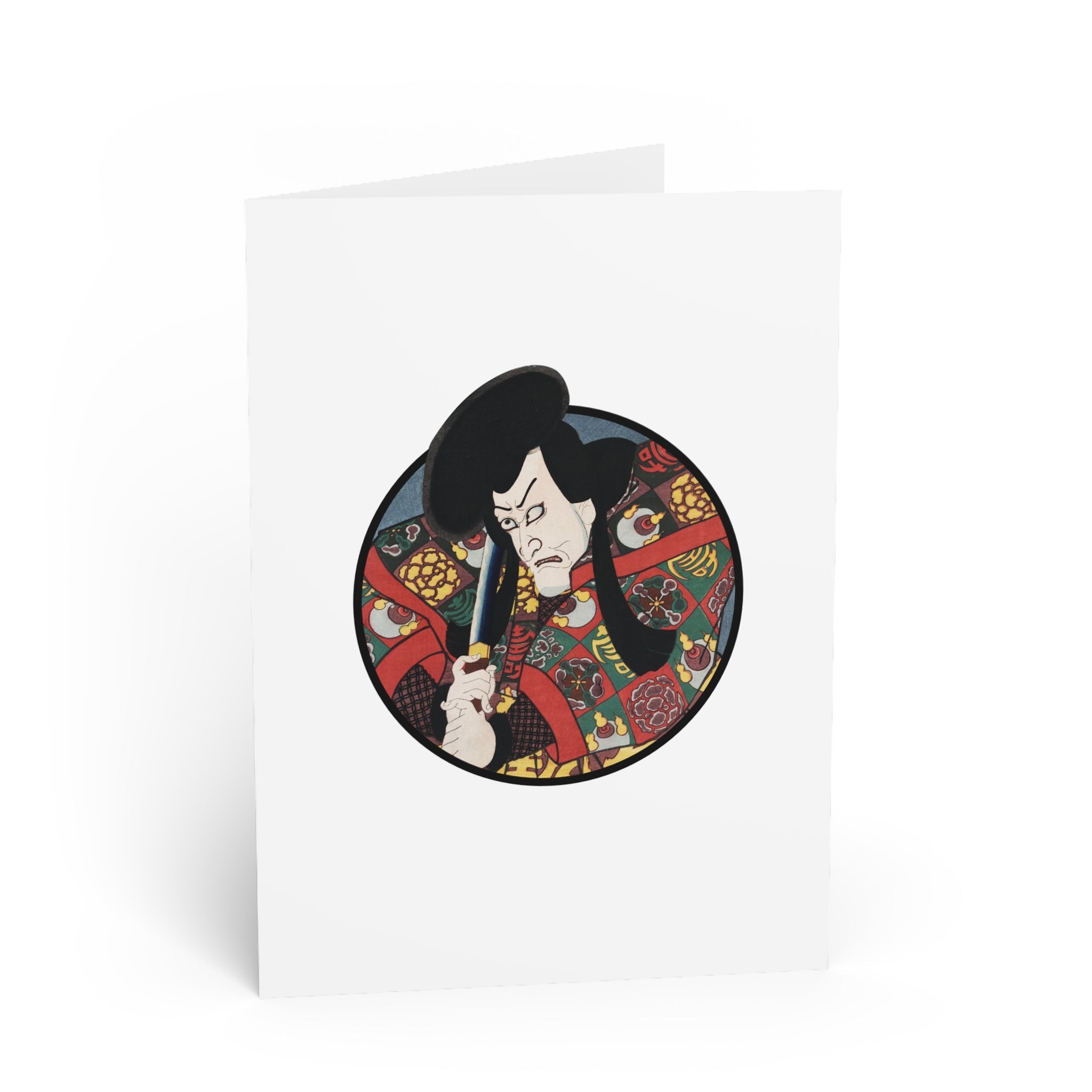 Portrait of Matsunami Kengyo Greeting Card - Manga Hanga - 28043631244684111511