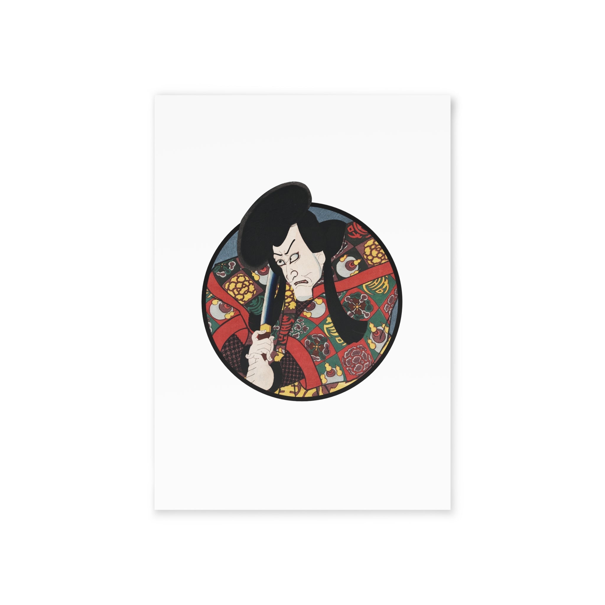 Portrait of Matsunami Kengyo Postcard - Manga Hanga - 29985199779380327562