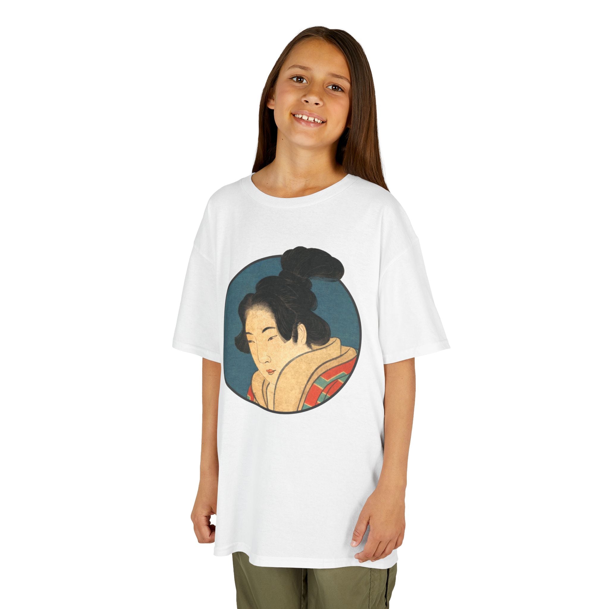 Portrait of a Woman Kids T-Shirt - Manga Hanga - 