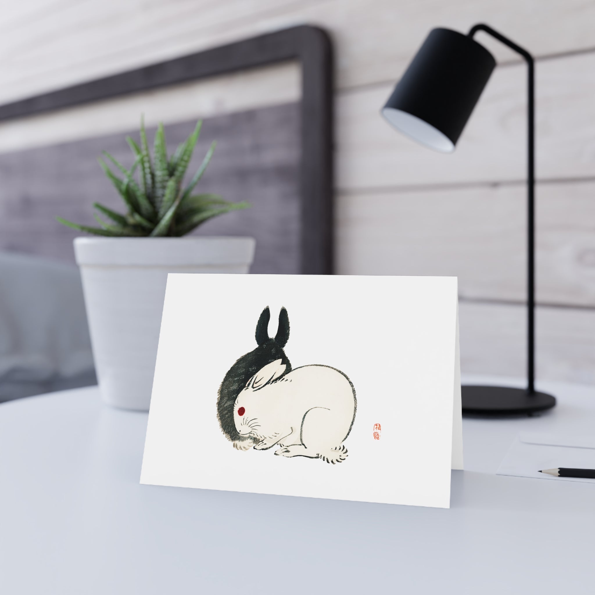 Rabbit Greeting Card - Manga Hanga - 