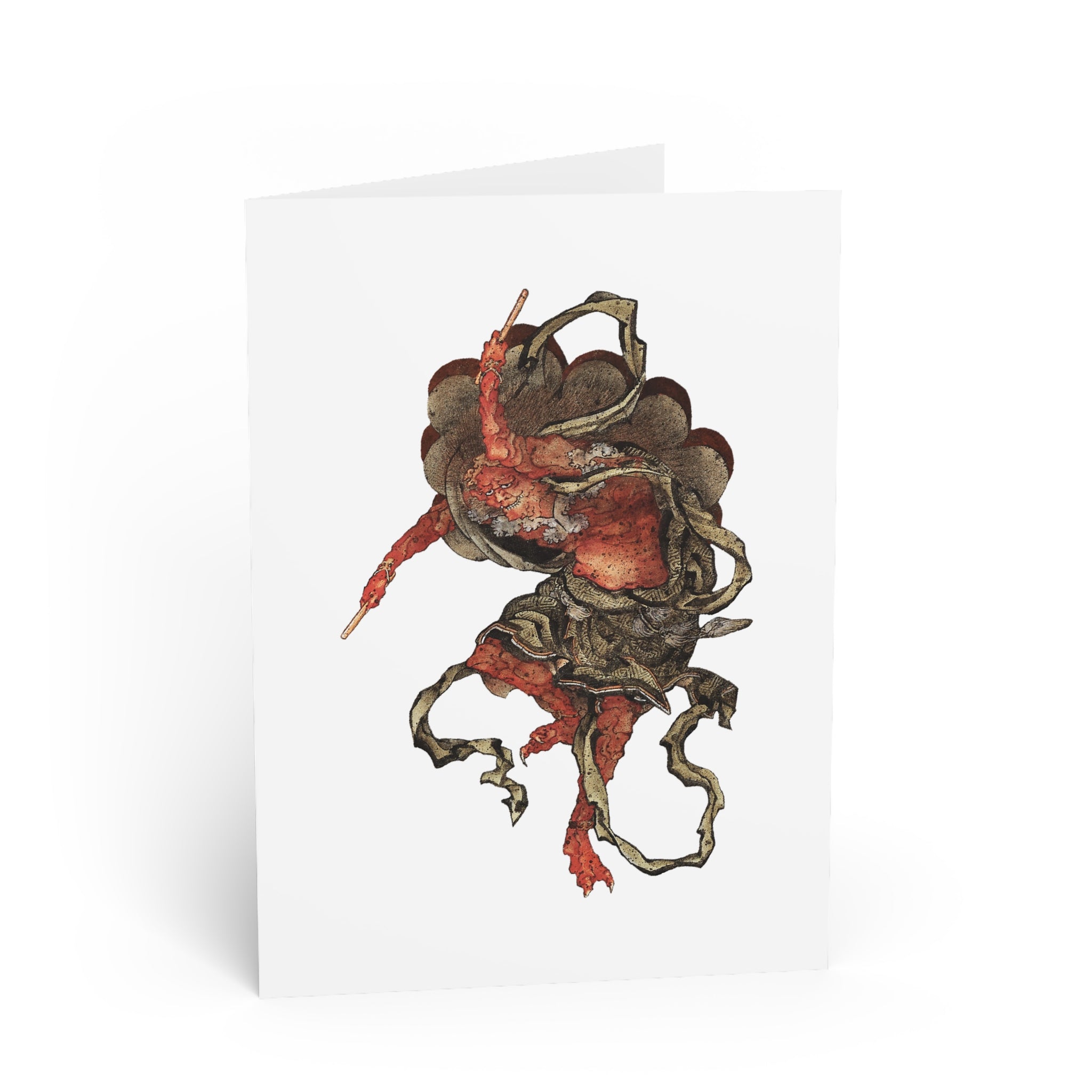 Raijin-zu Greeting Card - Manga Hanga - 28499296699658052724