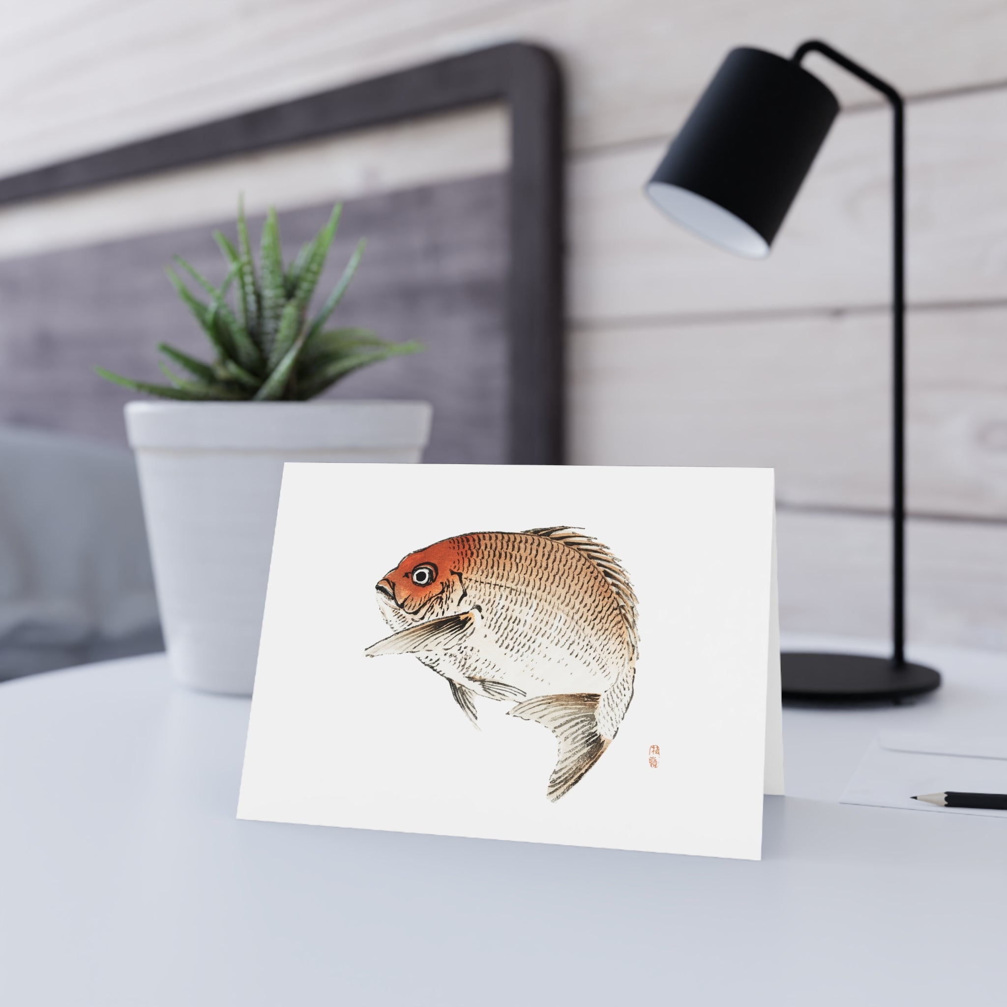 Sea Bream Greeting Card - Manga Hanga - 