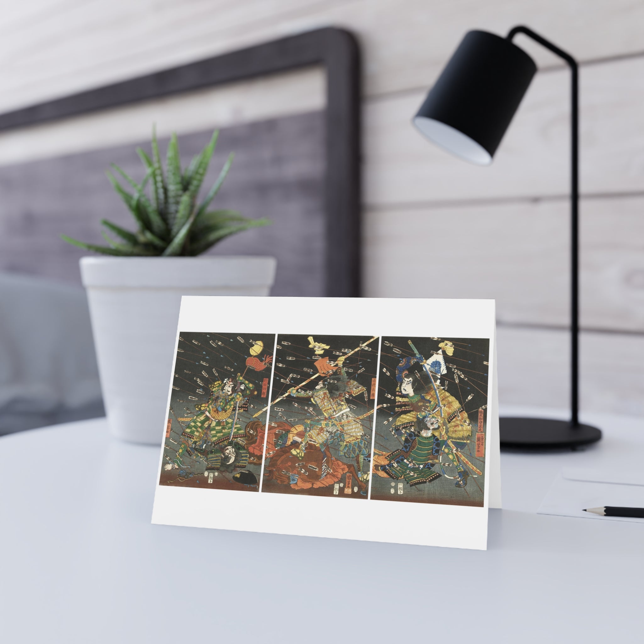 Shijōnawate Triptych Greeting Card - Manga Hanga - 