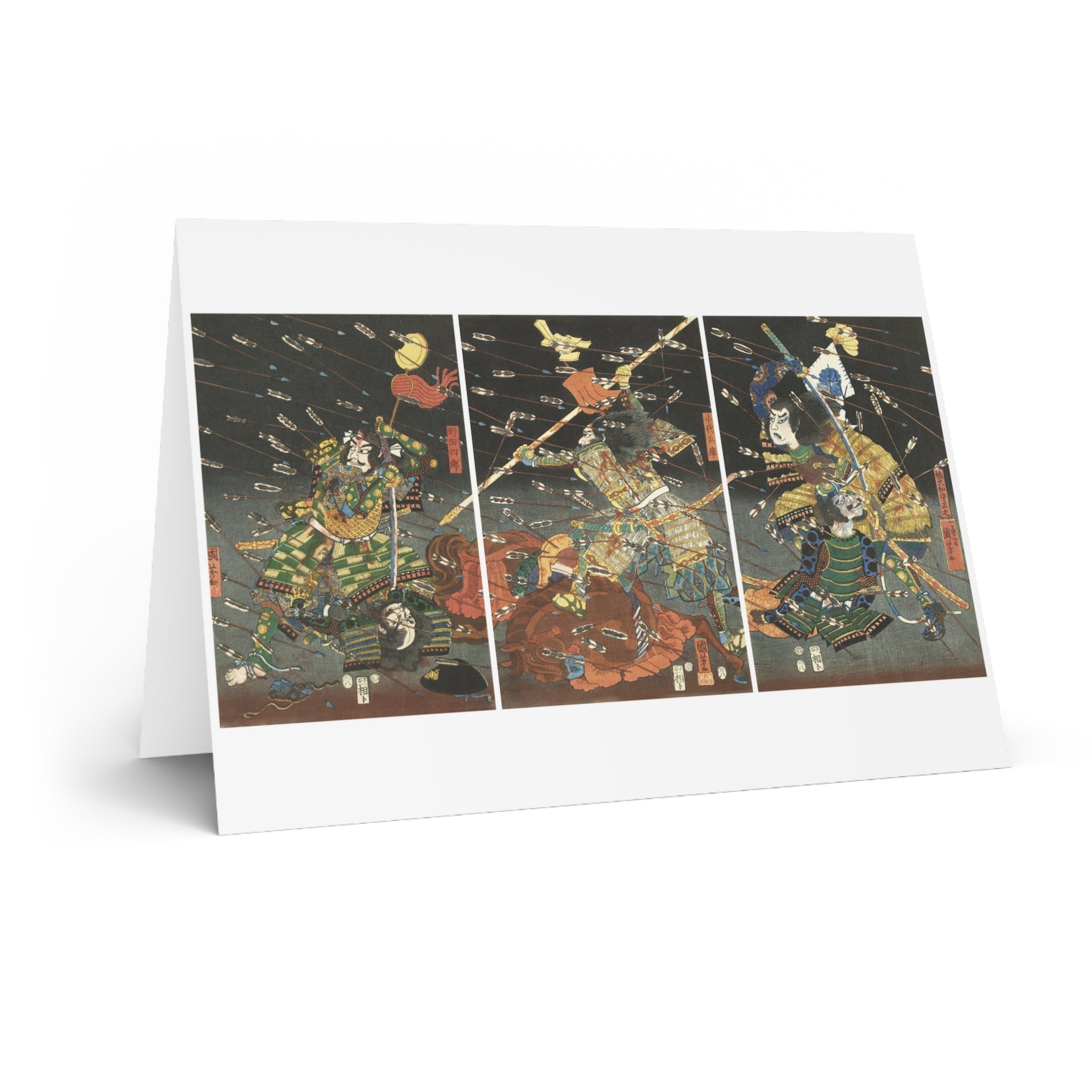 Shijōnawate Triptych Greeting Card - Manga Hanga - 30828915204673685464