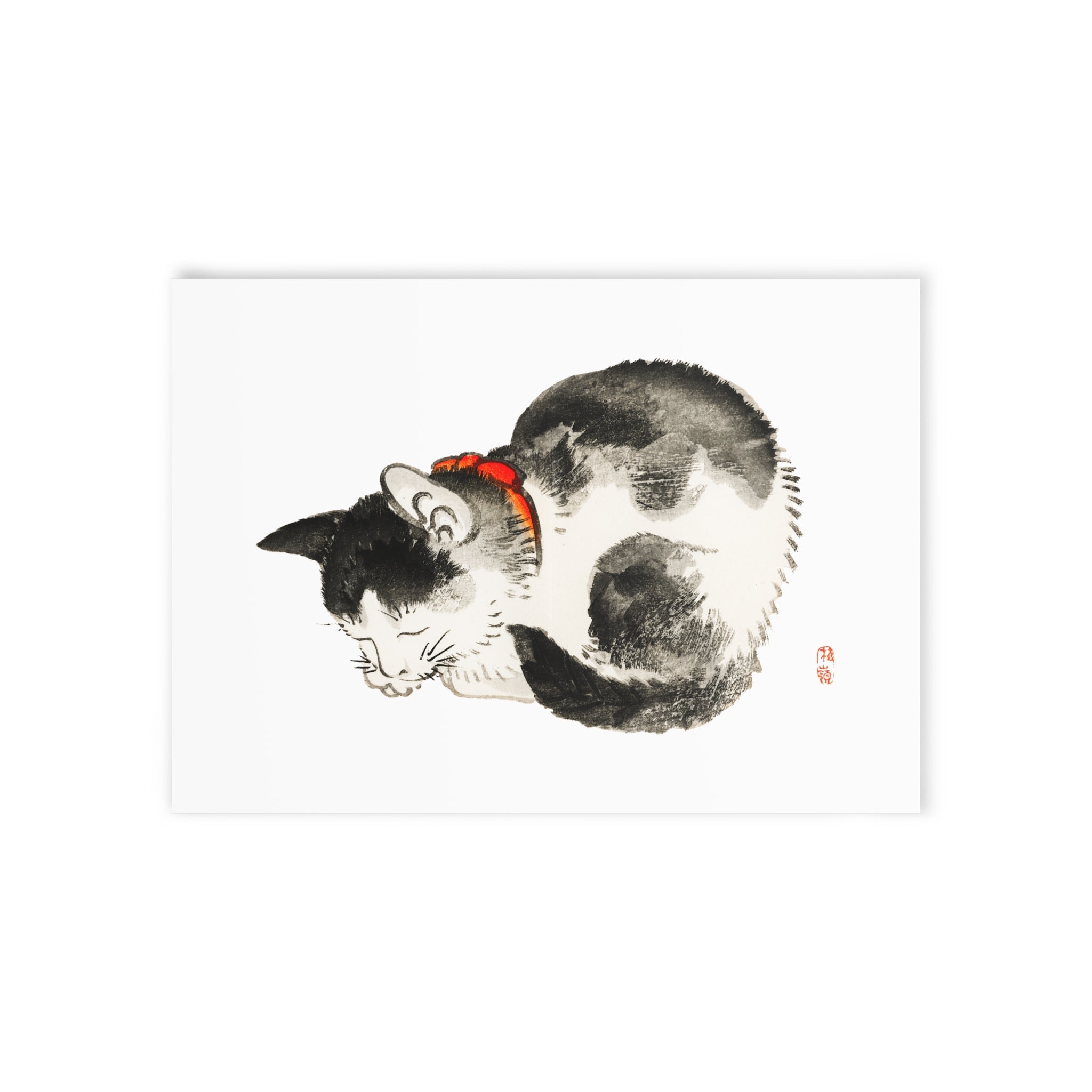 Sleeping Cat Postcard - Manga Hanga - 33888081651059758016