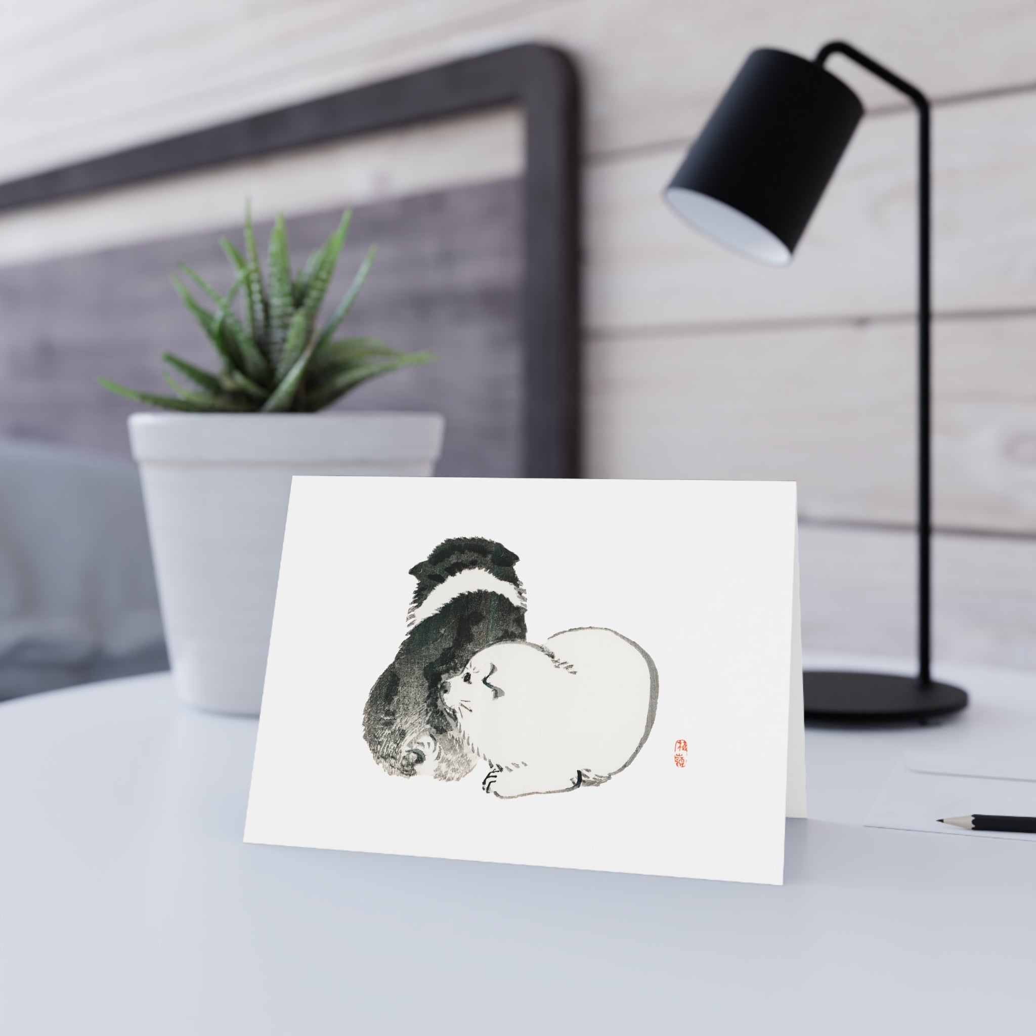 Sleeping Dogs Greeting Card - Manga Hanga - 