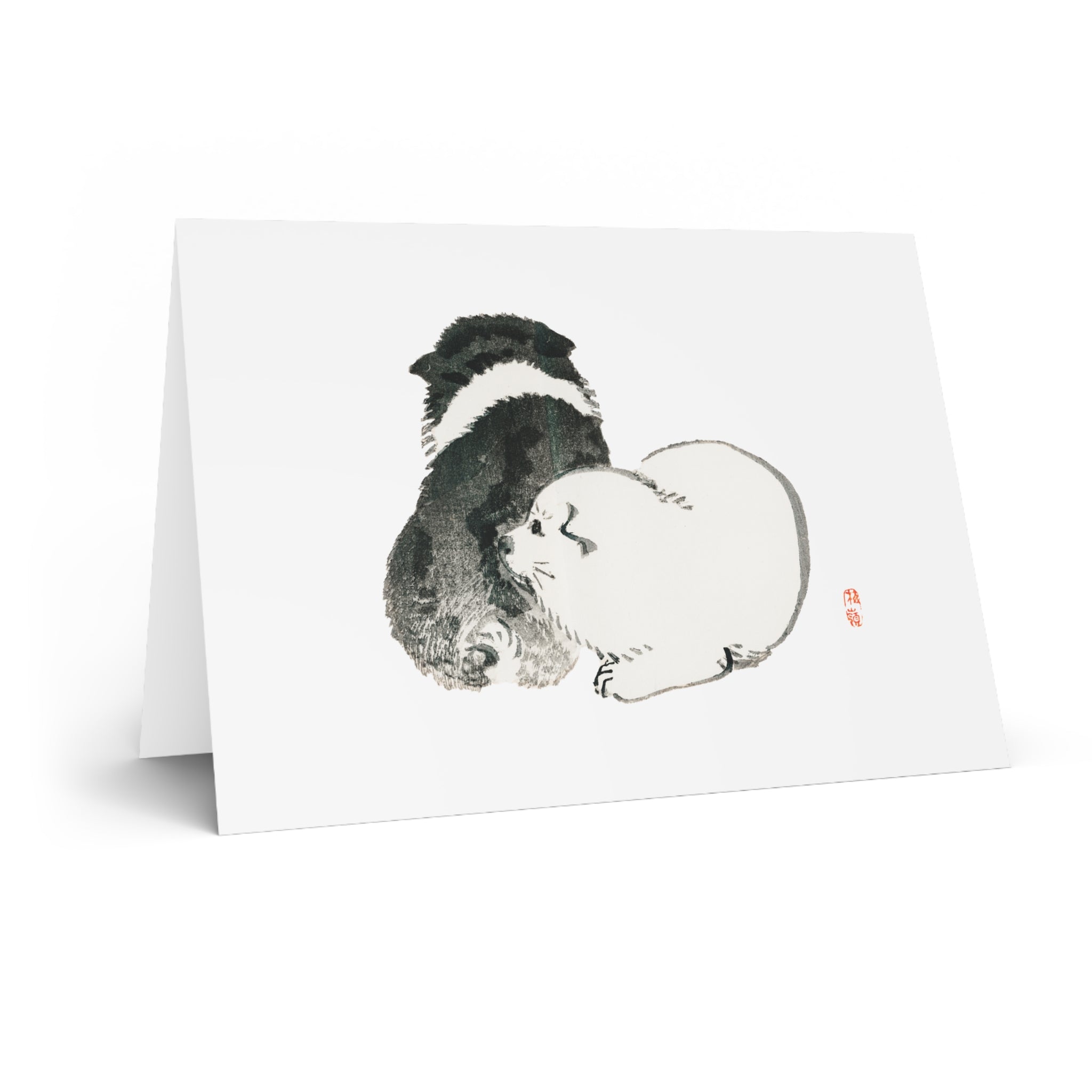 Sleeping Dogs Greeting Card - Manga Hanga - 15047480730394166236