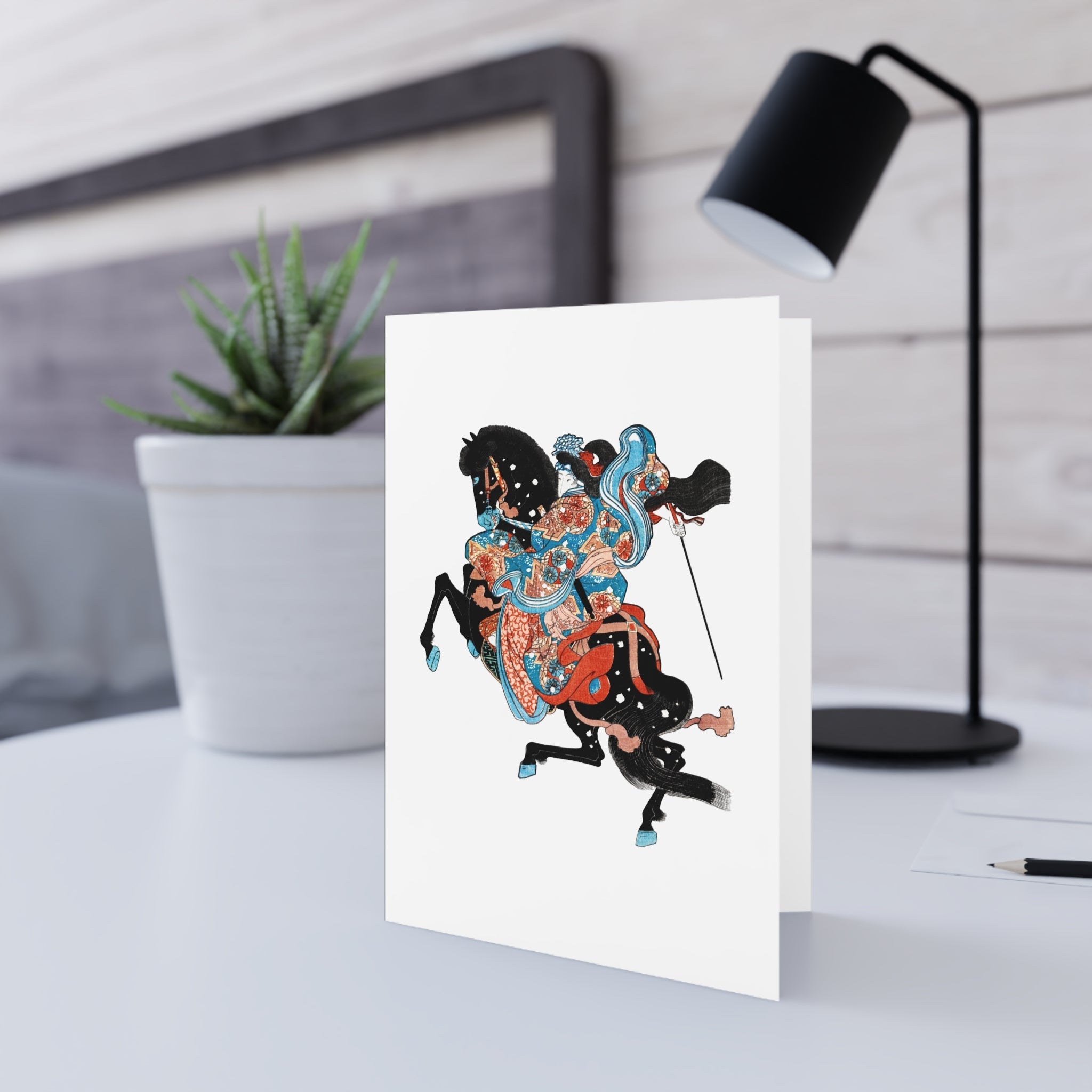Tomoe Gozen Greeting Card - Manga Hanga - 