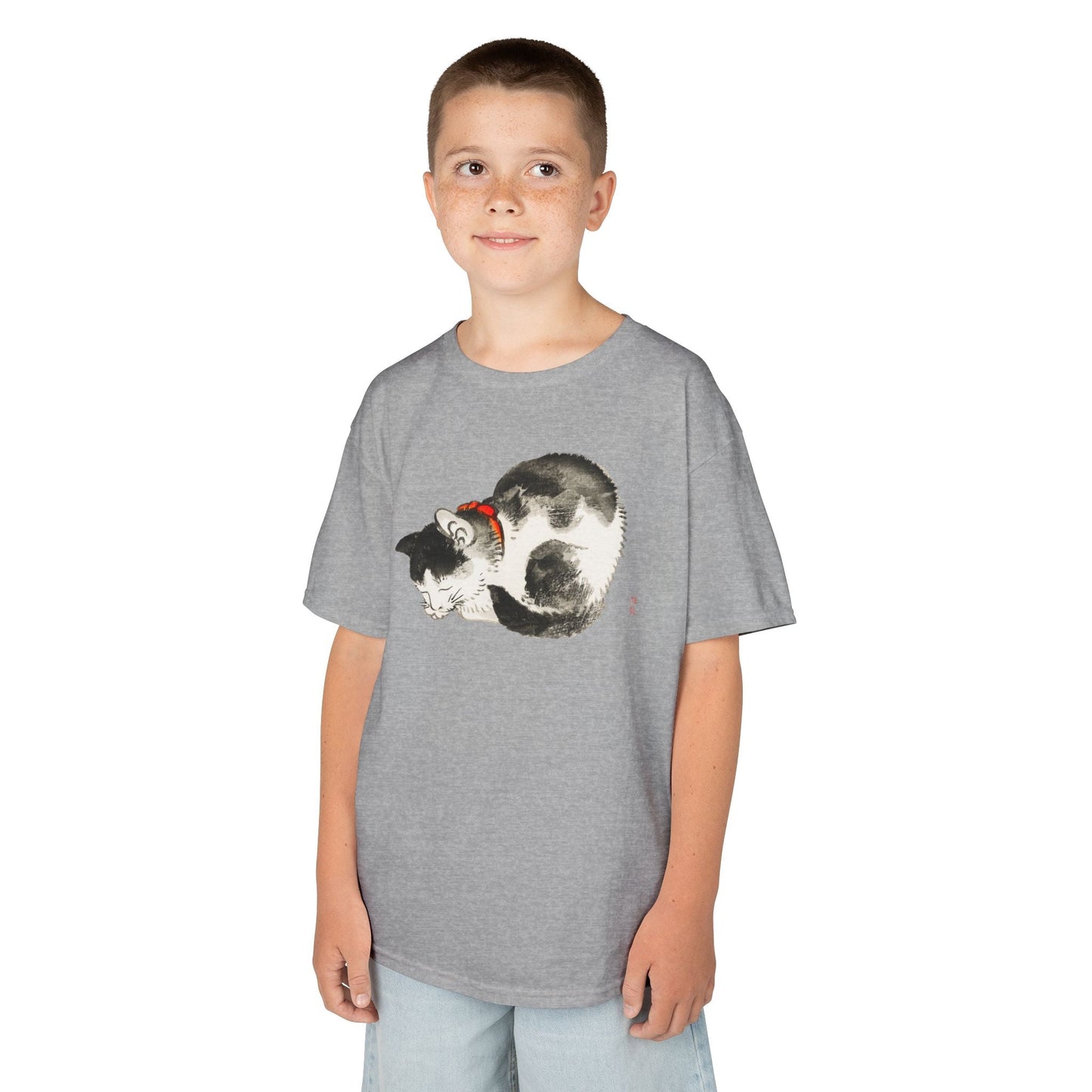 Manga Hanga - Kids clothes - Sleeping Cat Kids T-Shirt - 18320079118086385001