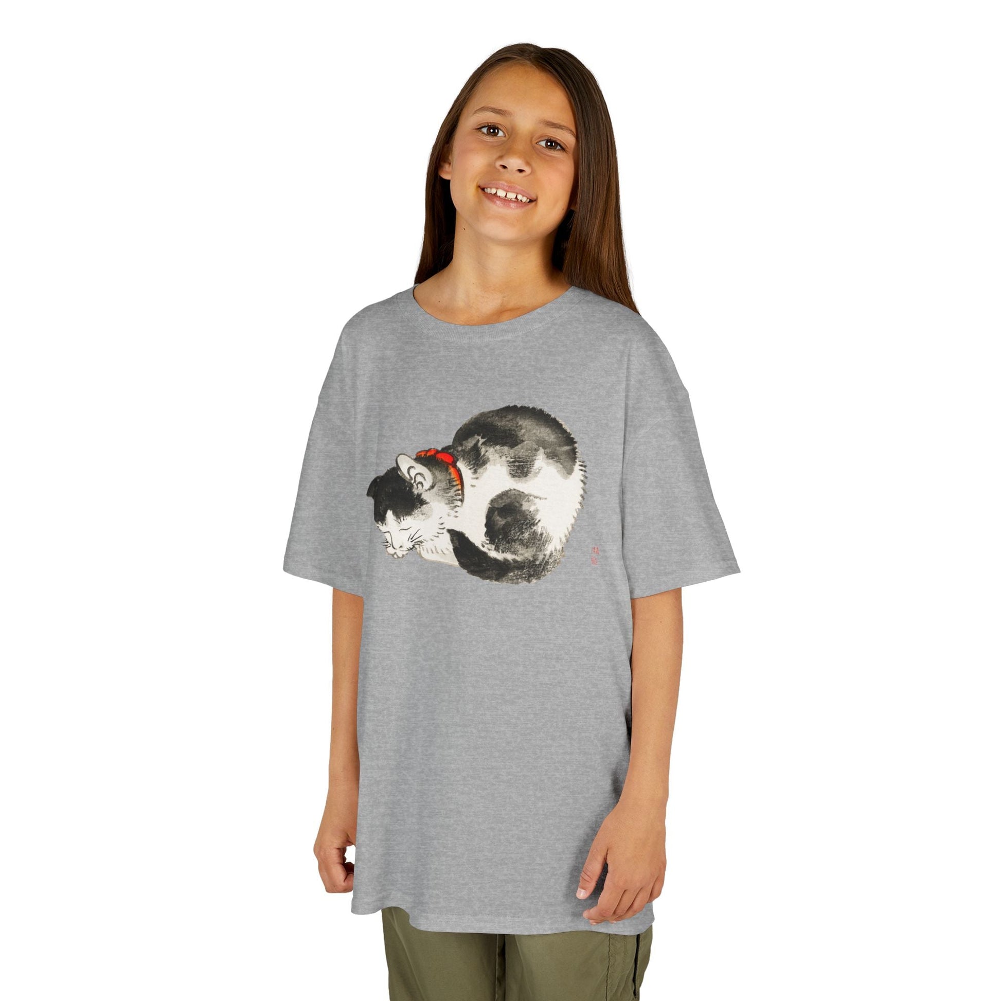 Manga Hanga - Kids clothes - Sleeping Cat Kids T-Shirt - 18320079118086385001