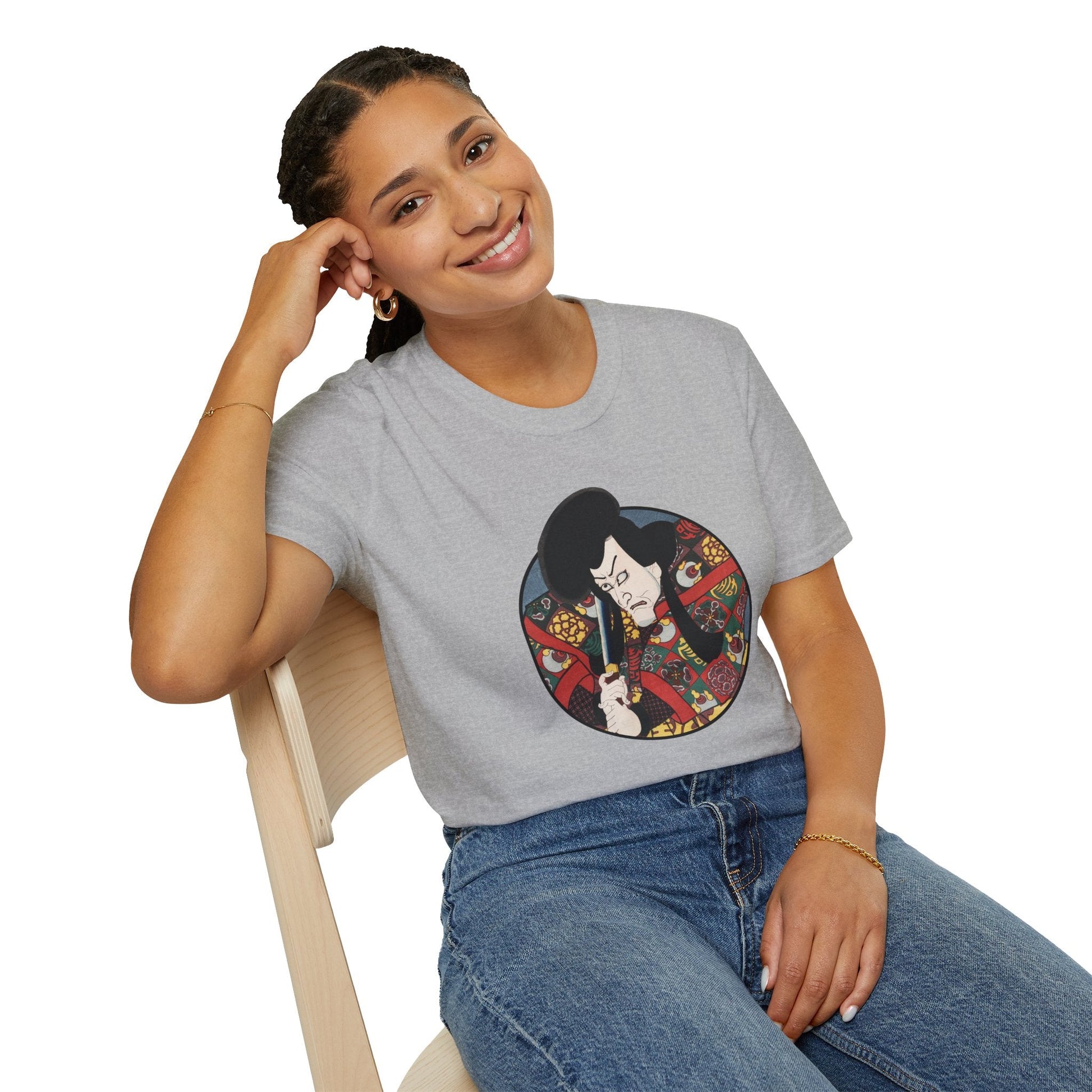 Manga Hanga - T-Shirt - Portrait of Matsunami Kengyo T-Shirt - Front - 16721144925590971319