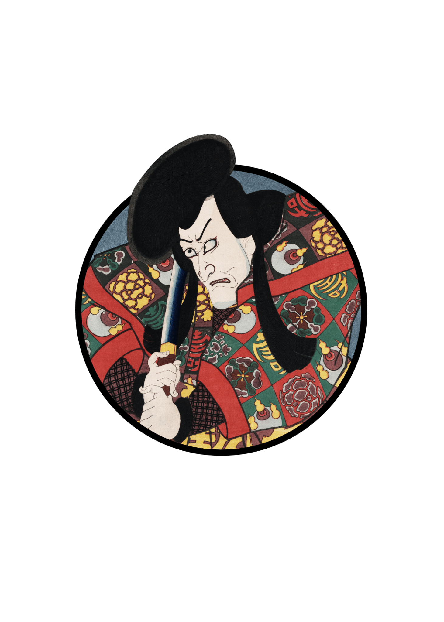 Manga Hanga - T-Shirt - Portrait of Matsunami Kengyo T-Shirt - Front - 16721144925590971319
