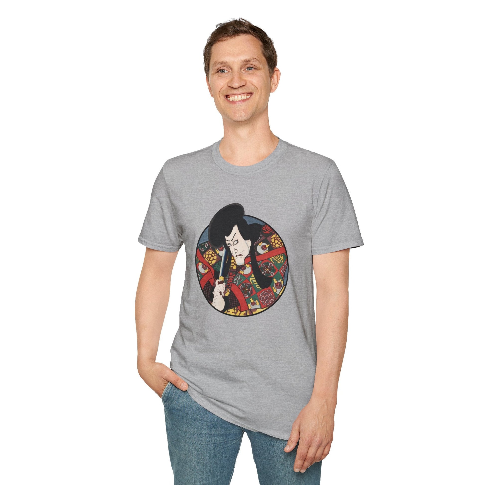 Manga Hanga - T-Shirt - Portrait of Matsunami Kengyo T-Shirt - Front - 16721144925590971319