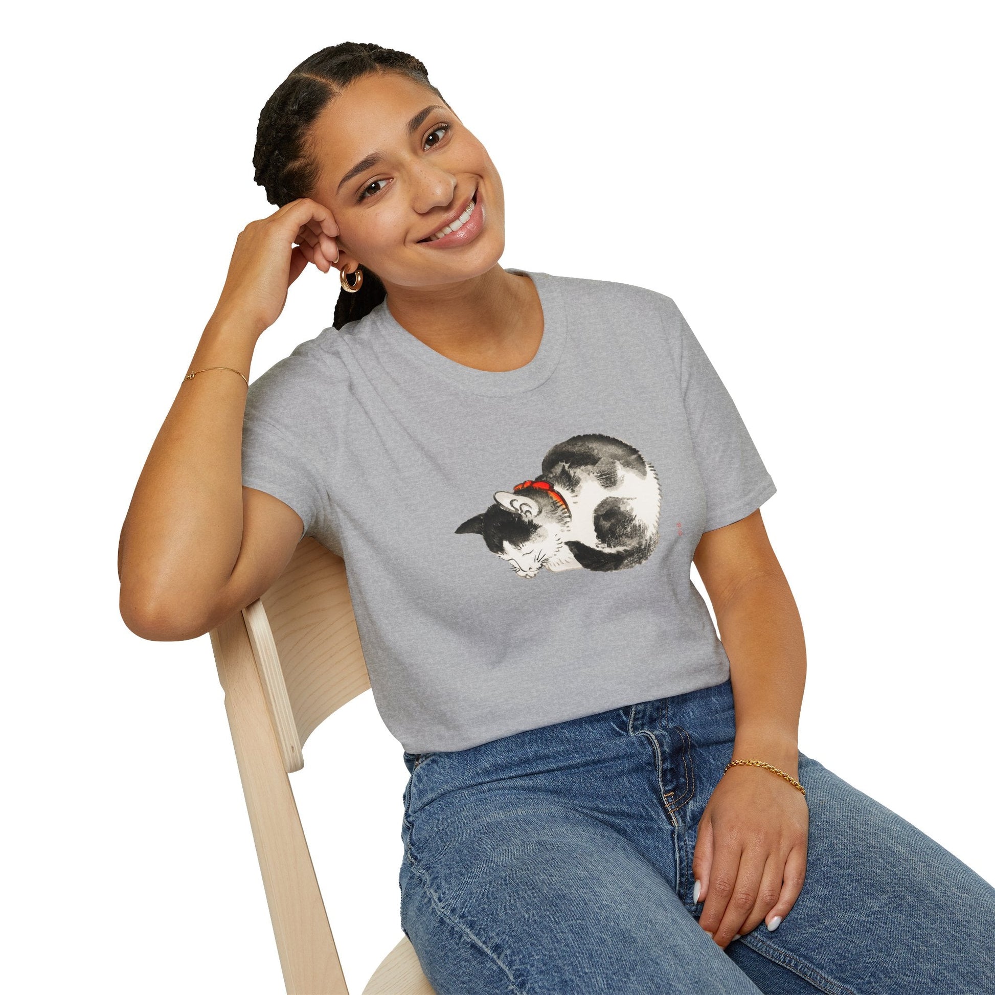 Manga Hanga - T-Shirt - Sleeping Cat T-Shirt - 27080733299041993463